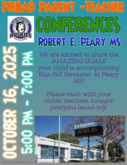 PHBAO Parent Conferences; 5:00pm to 7:00pm